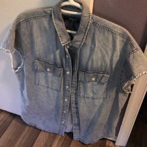 Denim button up